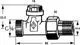 HEIMEIER Verschraubung Regulux mit Außengewinde. Abgebildet sind verschiedene Maße und Anschlussarten. Produkt von IMI Hydronic Engineering für Rohrsysteme.